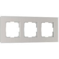 Рамка из стекла на 3 поста Senso дымчатый soft-touch W0033117