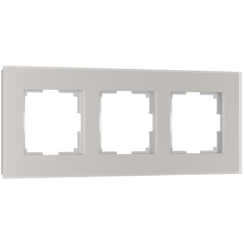 Рамка из стекла на 3 поста Senso дымчатый soft-touch W0033117