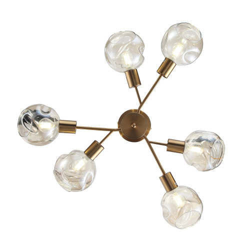 Уценка SLE155302-06 Светильник потолочный Античная медь/Янтарный E14 6*60W GENTORE фото 2