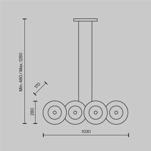 Подвесной светильник Maytoni MOD007PL-08G1 фото 4