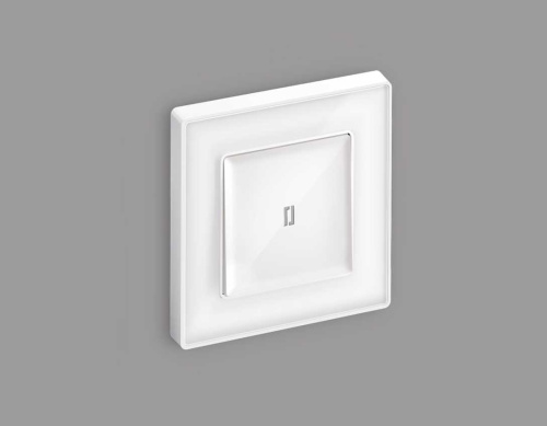 Комплект механизма 1-кл выключателя AMBRELLA VOLT с подсветкой 3200K ALFA Белый глянец QUANT (AP1020, VM101, G11Y) фото 4