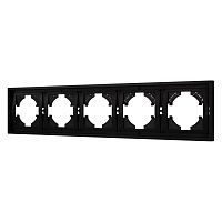 Рамка пластиковая FRM-TENDO-PL-5-BK Arlight 053852