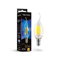 Лампа светодиодная Voltega E14 6W 3000K прозрачная 7209