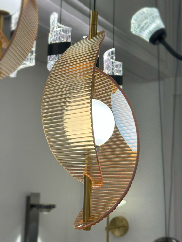 Подвесной светильник MD24030035-1A brass/amber фото 3