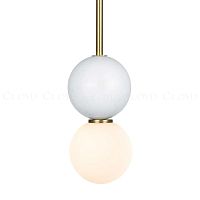 Подвесной светильник Cloyd AUSTA-C P1 / латунь - белый мрамор (арт.11622)