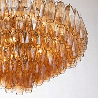 Люстра Cloyd CALCUTTA C12 / Ø80 см - латунь - янтарн.стекло (арт.11685)
