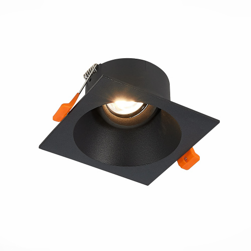 ST207.418.01 Св-к встр. Черный GU10 1*50W  L103xW103xH52 220V Без ламп Встраиваемые светильники фото 3