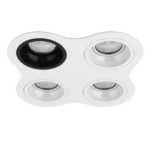Комплект из светильников и рамки Lightstar Domino Round (214646+214607+214606+214606+214606) D64607060606