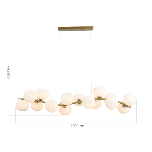 SL1519.303.16 Светильник подвесной ST-Luce Латунь/Белый G9 16*5W 4000K SWEVEN