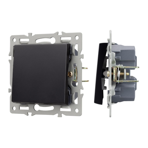 Механизм выключателя одноклавишный перекрёстный SWT-MKX1-PL-BK (250V, 16A) Arlight 043719