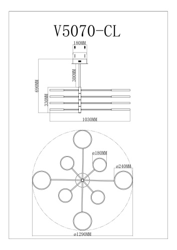 Светодиодная люстра на штанге Moderli V5070-CL Run фото 2