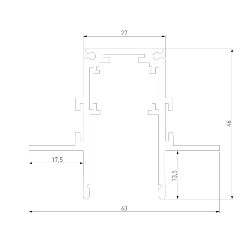 Slim Magnetic Шинопровод встраиваемый под ГКЛ 12,5мм (белый) (2м) 85207/00 85207/00 фото 2