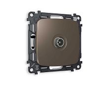 Комплект механизма TV розетки оконечной AMBRELLA VOLT OMEGA Темная бронза матовый 50-870 MHz 1dB QUANT (OP6430, VM202) MO643010