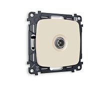 Комплект механизма TV розетки проходной AMBRELLA VOLT OMEGA Бежевый матовый 5-1000 MHz 4dB QUANT (OP3330, VM211) MO333030