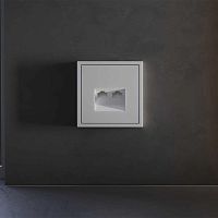 Накладка для розетки компьютерной двойной RJ45+RJ45 кат.6, S70 (серый) Voltum VLS001416