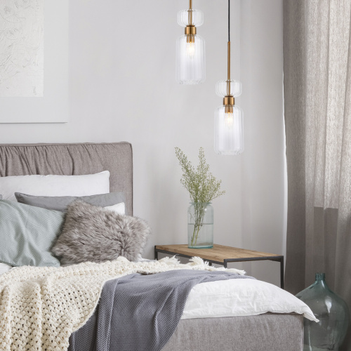 Подвесной светильник Escada 1141/1S E14*60W Antigue copper/Clear фото 6