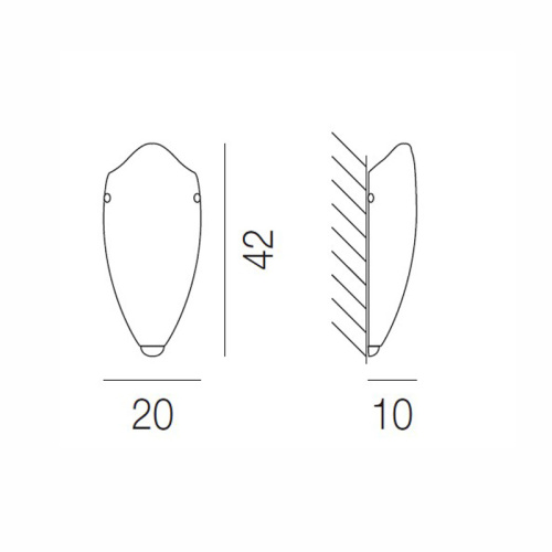 Настенный светильник AP CALICE 42 BC CR фото 3