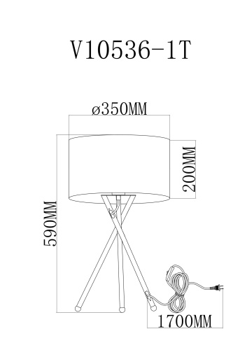 Лампа настольная Moderli V10536-1TPalma фото 2
