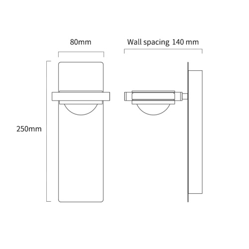 Настенный светильник MT9108-1W gun black фото 3