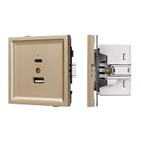 Механизм USB розетки SCT-TENDO-MUAC-SFPL-GD (5V, 3A, QC3) Arlight 054537