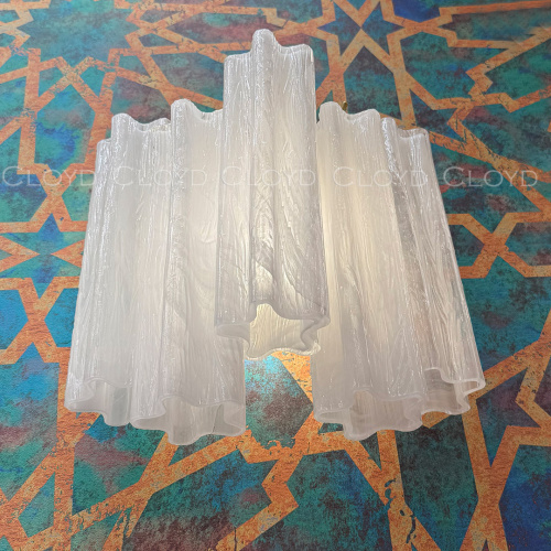 Бра Cloyd ANNO-B W1 / выс. 29 см - латунь светл. - стекло белые облака (арт.20467) фото 6