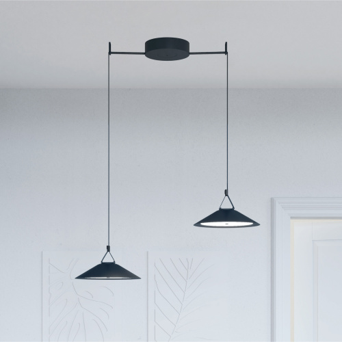 DK5564-BK Cветильник для трека-ремня Belty, серия Flow, со светодиодом, D300*H71мм, 48V DC, 20W, RA90, 120°, 4000K, IP20, черный, алюминий фото 7