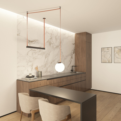 DK5576-BK Cветильник для трека-ремня Belty, серия Linear, со светодиодом, L642*W40*H45мм, 48V DC, 24W, RA90, 120°, 4000K, IP20, черный, алюминий фото 2