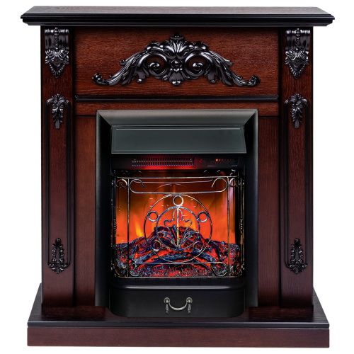Электрокамин RealFlame Anita AO античный дуб с очагом Majestic Lux Black RC