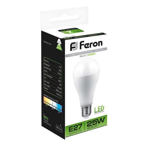 Лампа светодиодная Feron LB-100 Шар E27 25W 175-265V 4000K фото 4
