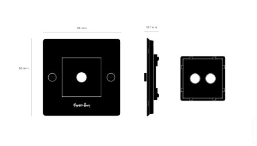 Рамка 1G Horizontal with Infills black фото 3