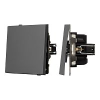 Механизм выключателя одноклавишный проходной SWT-TENDO-MKP1-SFPL-GR (230V, 10A) Arlight 054581