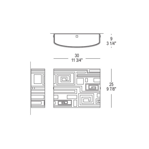Настенный/Потолочный светильник ERIS 30 P-PL Oro фото 2