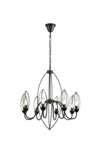 Люстра подвесная Alfa Light F3524-02 Black E14*8