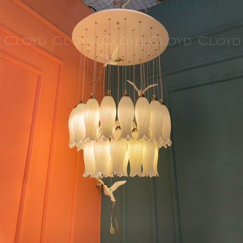 Люстра Cloyd ARGANA C30 / Ø60 см - керамика - E14 - белый (арт.11236) фото 6