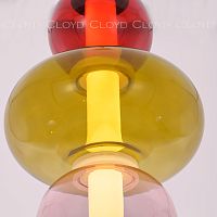 Подвесной светильник Cloyd SUPERNOVA-A P1 / выс. 40 см - 3 яруса - черный - красн. стекло (арт.11405)