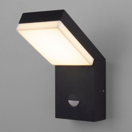 Уличный настенный светодиодный светильник Sensor IP54 с датчиком движения 1541 TECHNO LED черный