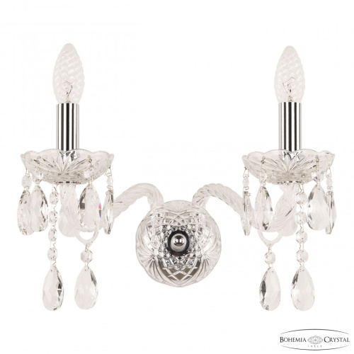 Бра хрустальные 107B/2/165 Ni Bohemia Ivele Crystal (Богемия Ивеле Кристалл)