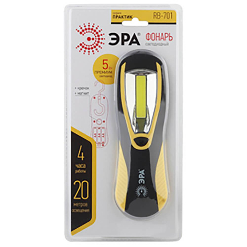 Рабочий светодиодный фонарь ЭРА Практик от батареек 110 лм RB-701 Б0027820 фото 2