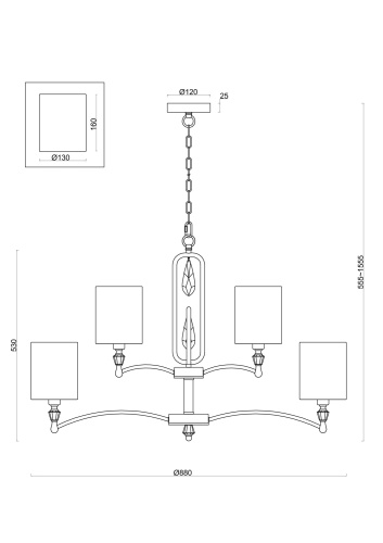 Подвесной светильник Freya FR1007PL-12BS фото 3