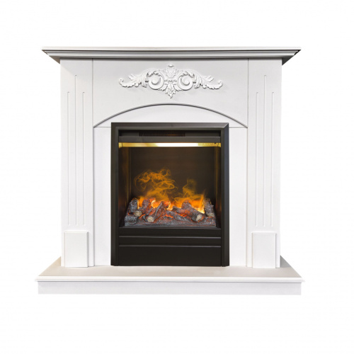 Электрокамин RealFlame Nikki WT белый матовый с очагом Olympic 3D
