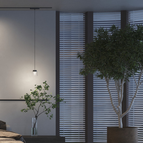DK5347-BK Светильник для трека Air, серия Hang 4000 со светодиодом, ?90*86mm, 48V DC, 4W, RA?95, 120°, 4000K, IP20, черный, алюминий, стекло, акрил фото 4