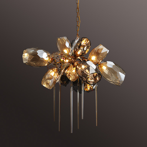 Люстра 8898P/AL gold/smoky фото 10