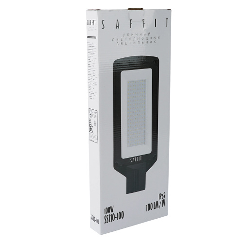 Светодиодный уличный консольный светильник SAFFIT SSL10-100 100W 5000K 230V, черный фото 9