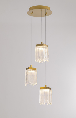 Подвесной светильник MD25020403-3A2 Satin gold, LED/16.4W, 3000K dimmable фото 2