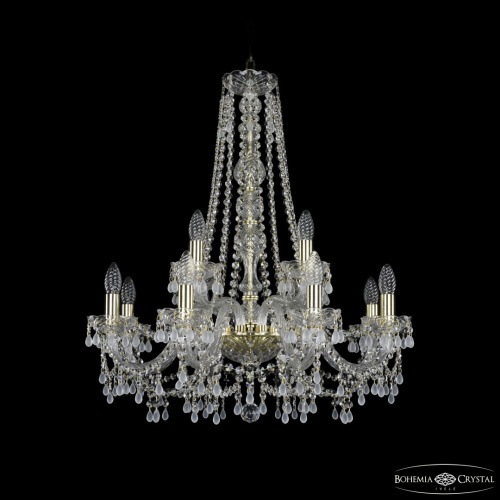 Люстра хрустальная 1410/8+4/240/h-74 G V0300 Bohemia Ivele Crystal (Богемия Ивеле Кристалл)