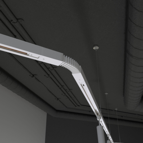 Гибкий коннектор для однофазного шинопровода белый TRC-1-1-FLEX-WH фото 4