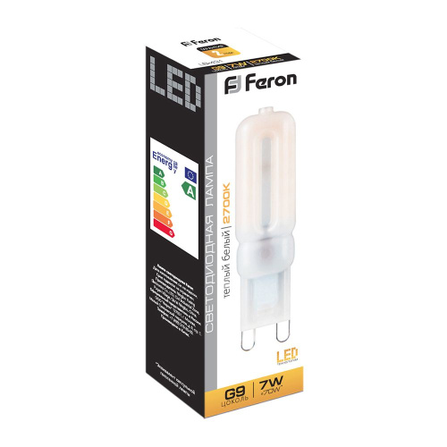 Лампа светодиодная Feron LB-431 G9 7W 230V 2700K фото 3