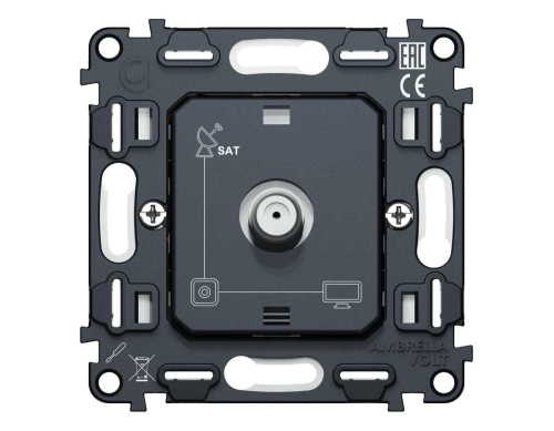 Механизм TV розетки SAT 5-2400MHz 3.5dB AMBRELLA VOLT VM VM215 Механизм TV розетки SAT 5-2400MHz 3.5dB AMBRELLA VOLT VM VM215