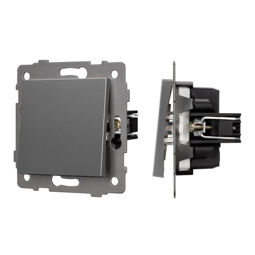 Механизм выключателя одноклавишный проходной SWT-MKP1-PL-GR-V (250V, 10A) Arlight 049873