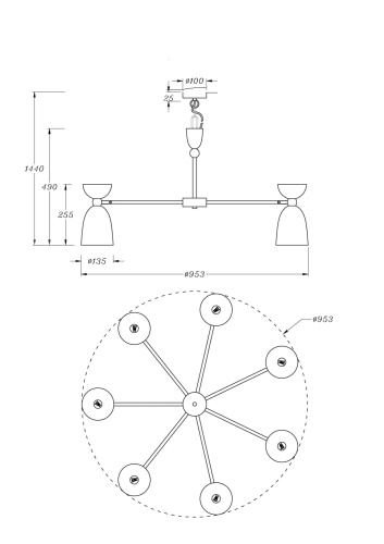 Подвесной светильник Maytoni MOD113PL-07W фото 8